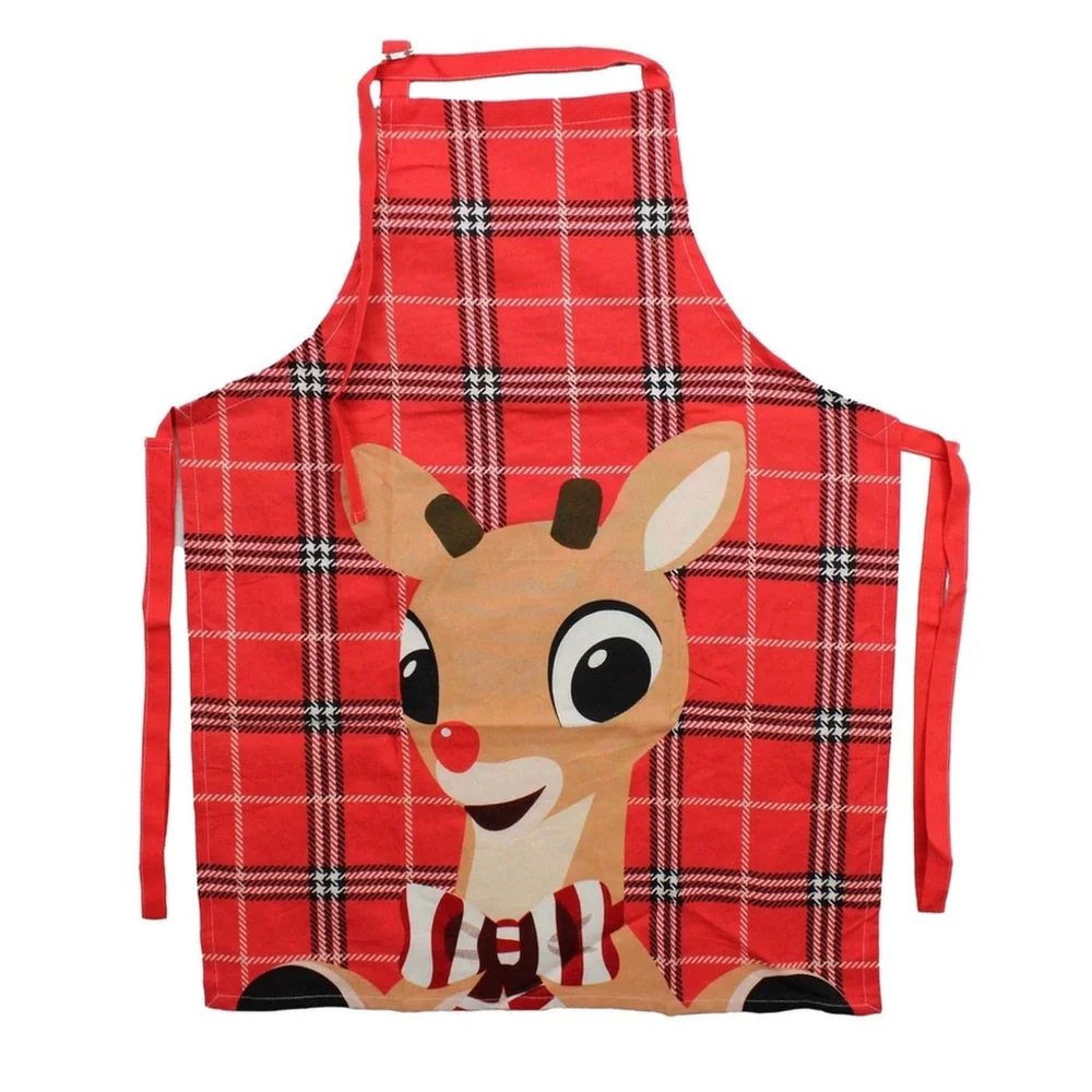 Rudolph The Red Nosed Reindeer Kitchen Christmas Cooking Apron NWT